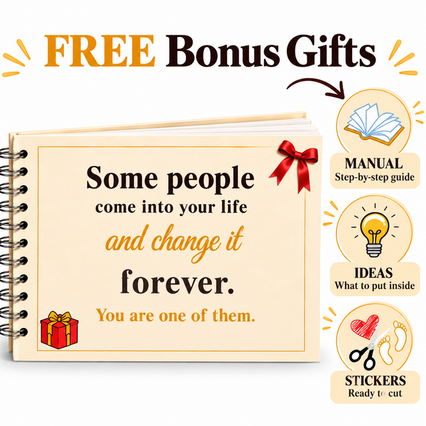 Birthday album with the three free extras